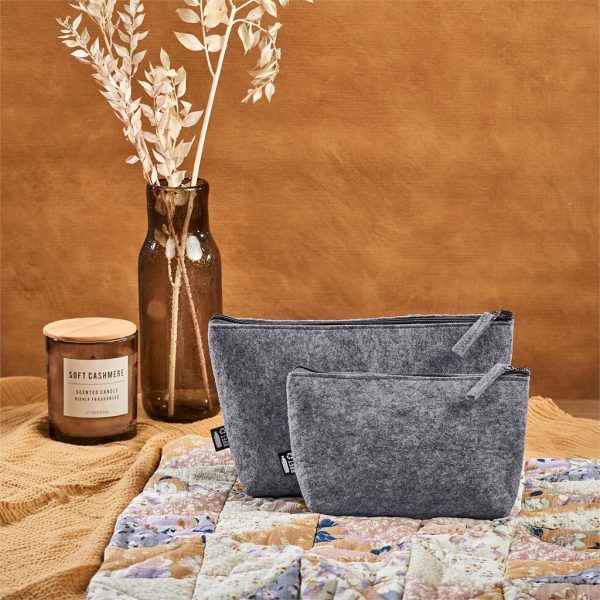 Okiyo Kesho Recycled PET Felt Mini Cosmetic Bag Eco-friendly bags cosmetic bag