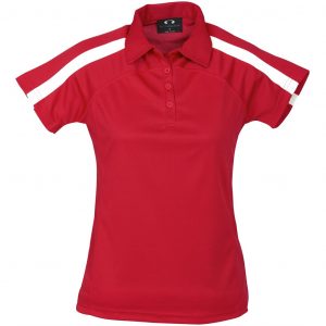 Ladies Monte Carlo Golf Shirt – Red Marked to clear