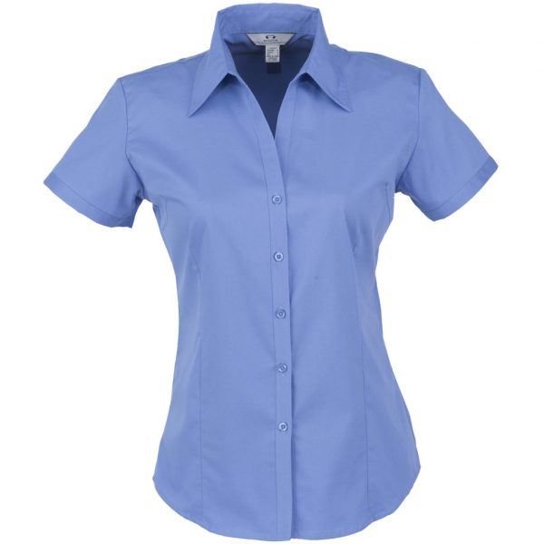 Ladies Short Sleeve Metro Shirt – Blue Marked to clear