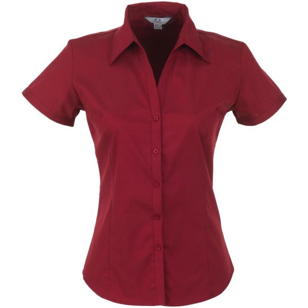 Ladies Short Sleeve Metro Shirt – Red Marked to clear