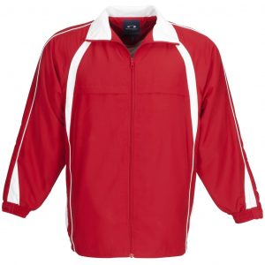 Unisex Splice Track Top – Red White Marked to clear