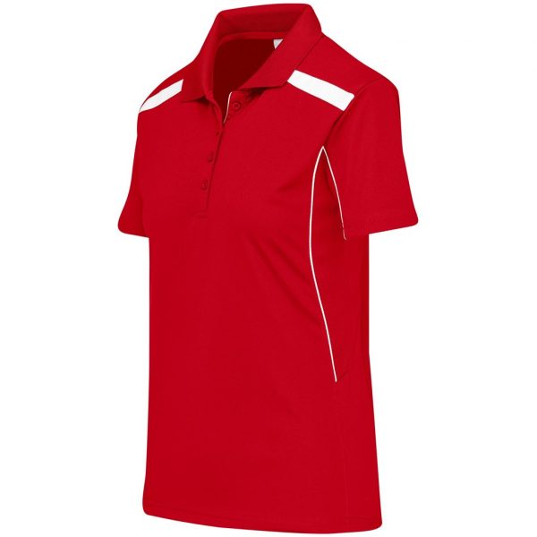 Ladies United Golf Shirt – Red Marked to clear