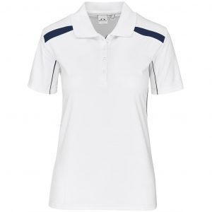 Ladies United Golf Shirt – White Navy Marked to clear