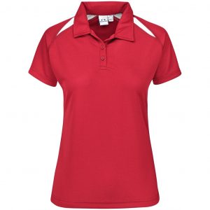 Ladies Splice Golf Shirt – Red Marked to clear golf shirt