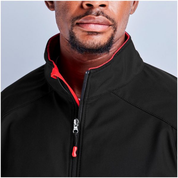 Mens Geneva Softshell Jacket – Black Red Marked to clear Geneva Mens Softshell Jacket