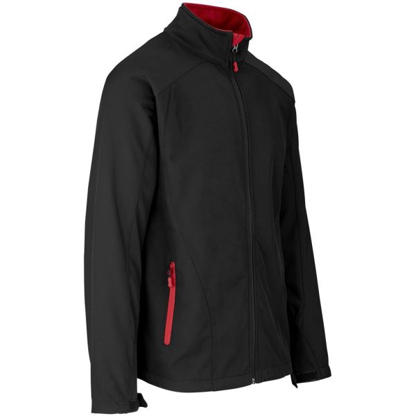 Mens Geneva Softshell Jacket – Black Red Marked to clear Geneva Mens Softshell Jacket