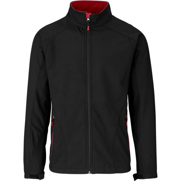 Mens Geneva Softshell Jacket – Black Red Marked to clear Geneva Mens Softshell Jacket