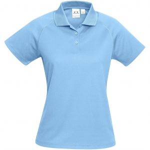 Ladies Sprint Golf Shirt – Light Blue Marked to clear