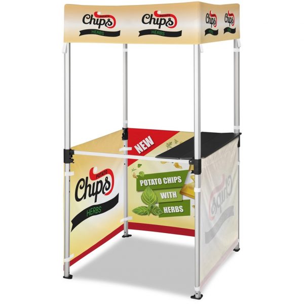 Ovation Sublimated Gazebo 1m X 1m Kiosk – 3 Half-Wall Skins Outdoor products DisplayPilot