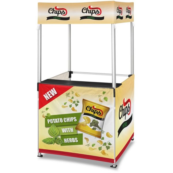 Ovation Sublimated Gazebo 1m X 1m Kiosk – 3 Half-Wall Skins Outdoor products DisplayPilot