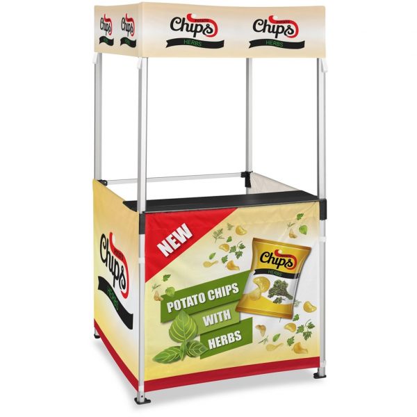 Ovation Sublimated Gazebo 1m X 1m Kiosk – 3 Half-Wall Skins Outdoor products DisplayPilot