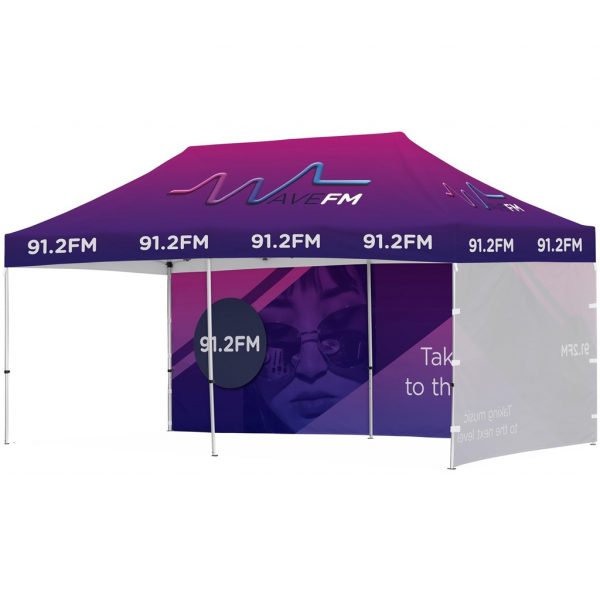 Ovation Sublimated Gazebo 6m X 3m – 1 Long Full-Wall Skin – 1 Short Full-Wall Skin Outdoor products DisplayPilot