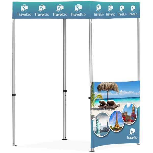 Ovation Sublimated Gazebo 1.5m X 1.5m – 1 Half-Wall Skin Outdoor products DisplayPilot