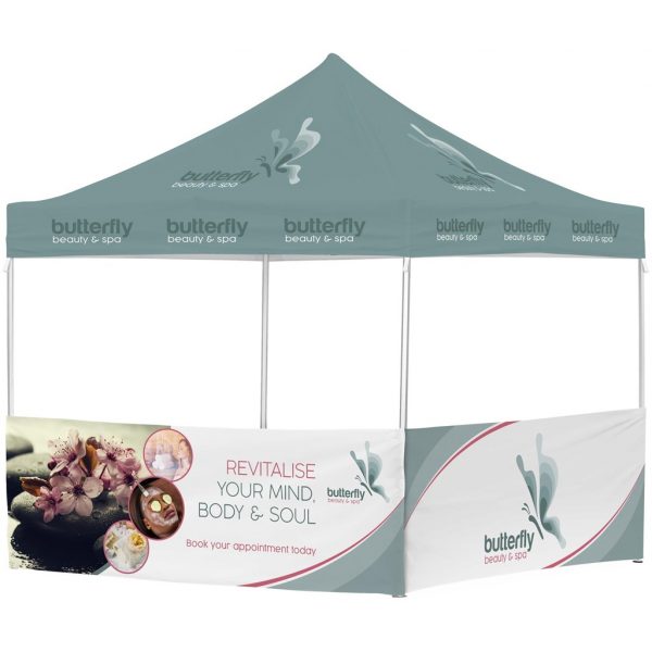 Ovation Sublimated Gazebo 3m X 3m – 2 Half-Wall Skins Outdoor products DisplayPilot