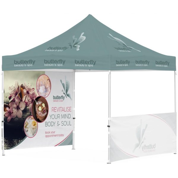 Ovation Sublimated Gazebo 3m X 3m – 1 Half-Wall Skin – 1 Full-Wall Skin Outdoor products DisplayPilot