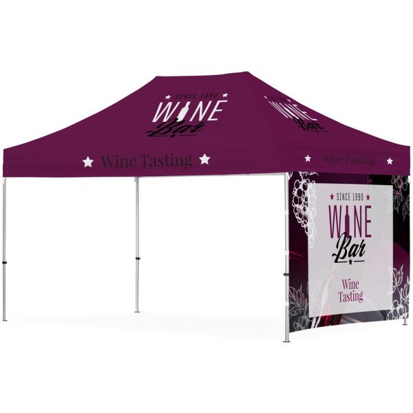 Ovation Sublimated Gazebo 4.5m X 3m – 1 Short Full-Wall Skin Outdoor products DisplayPilot