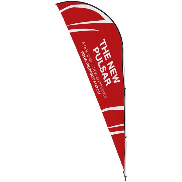 Legend 2M Sublimated Sharkfin Double-Sided Flying Banner – 1 complete unit Outdoor products DisplayPilot