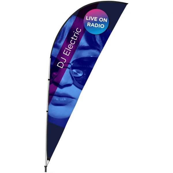 Legend 3M Sublimated Sharkfin Double-Sided Flying Banner – 1 complete unit Outdoor products DisplayPilot