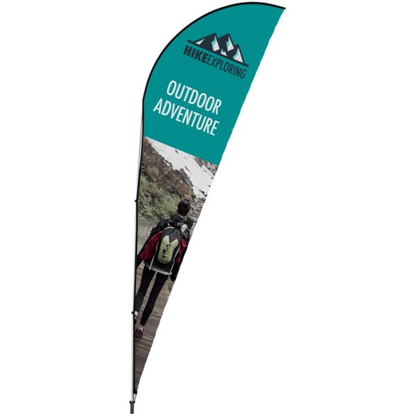 Legend 4M Sublimated Sharkfin Double-Sided Flying Banner – 1 complete unit Outdoor products DisplayPilot