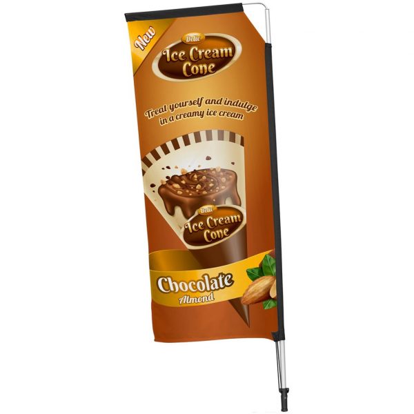 Legend 2M Sublimated Telescopic Double-Sided Flying Banner – 1 complete unit Outdoor products DisplayPilot