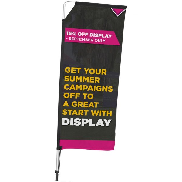 Legend 2M Sublimated Telescopic Double-Sided Flying Banner – 1 complete unit Outdoor products DisplayPilot