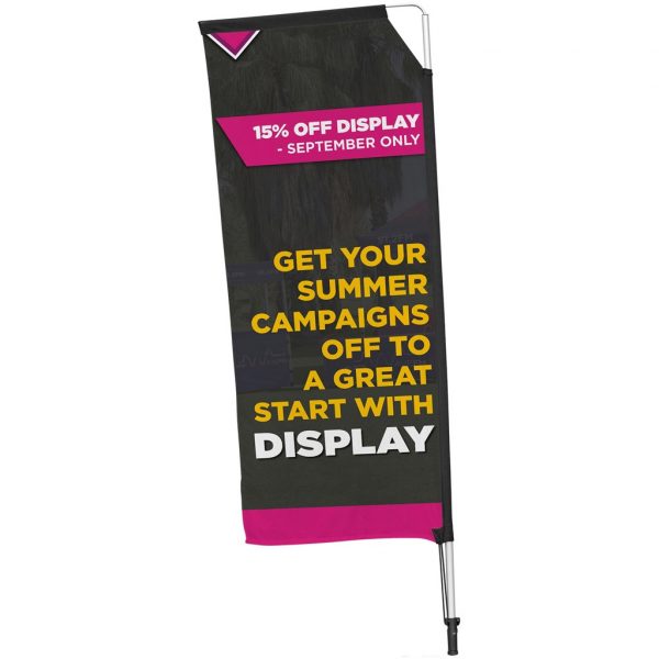 Legend 2M Sublimated Telescopic Double-Sided Flying Banner – 1 complete unit Outdoor products DisplayPilot