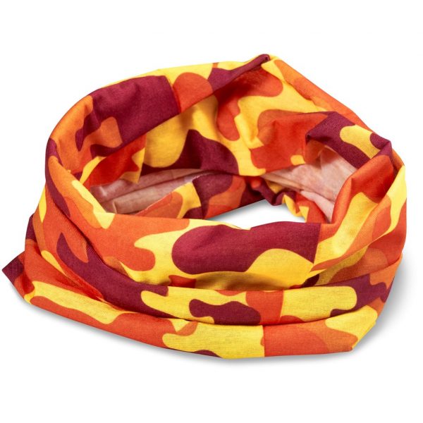 Kids Camo Flexi Tubular Bandana – Orange Corporate gifts buff