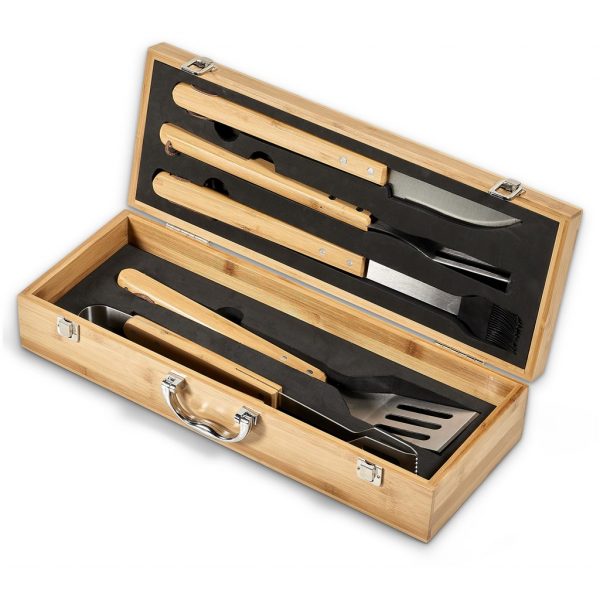 Okiyo Yakiniku Bamboo 5-Piece Braai Set Outdoor and leisure 5 piece braai set