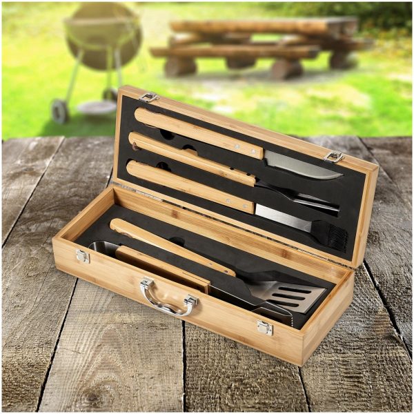 Okiyo Yakiniku Bamboo 5-Piece Braai Set Outdoor and leisure 5 piece braai set