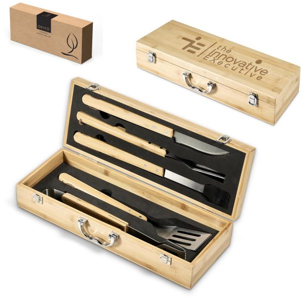 Okiyo Yakiniku Bamboo 5-Piece Braai Set Outdoor and leisure 5 piece braai set