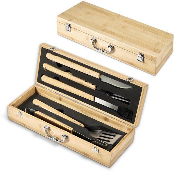 Okiyo Yakiniku Bamboo 5-Piece Braai Set Outdoor and leisure 5 piece braai set