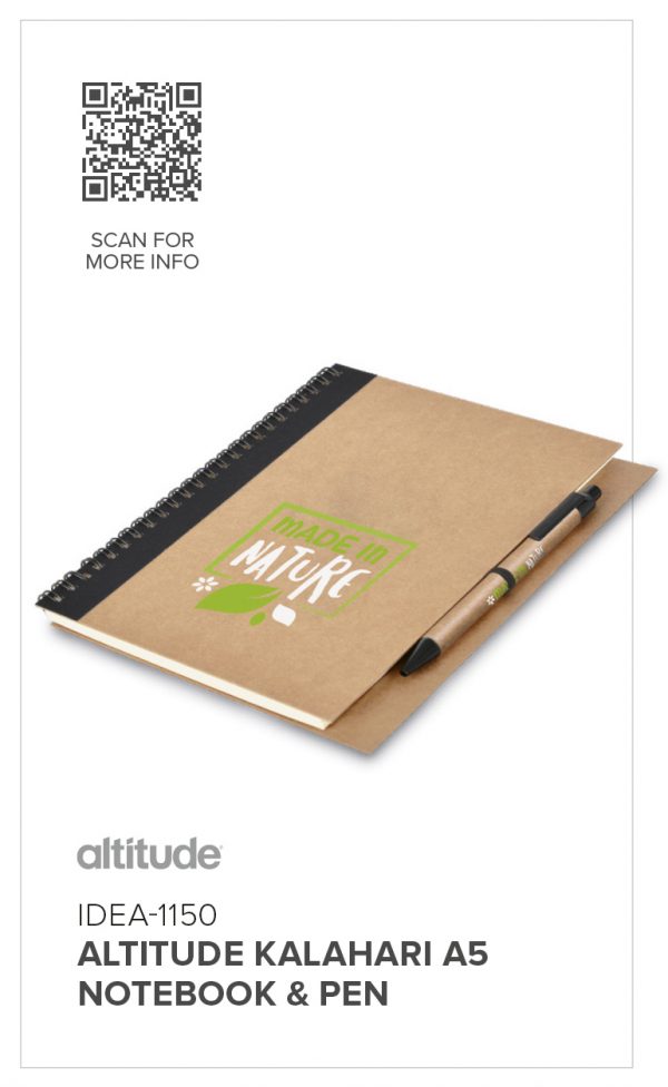 Altitude Kalahari A5 Notebook & Pen A5 notebooks A5 Eco notebook