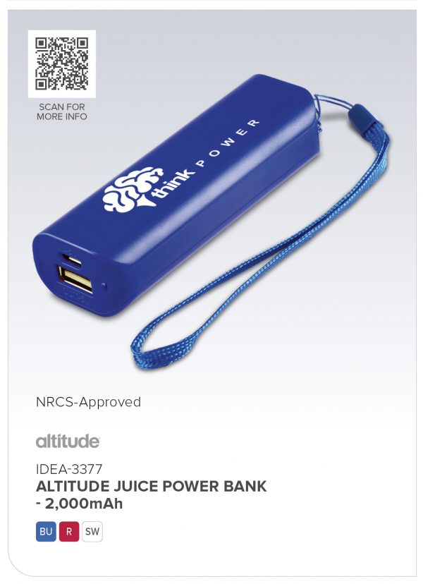 Altitude Juice Power Bank – 2,000mAh Mobile technology 2000mAh powerbank