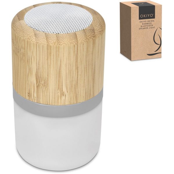 Okiyo Heiwa Bamboo Bluetooth Speaker & Night Light Mobile technology Bluetooth speaker