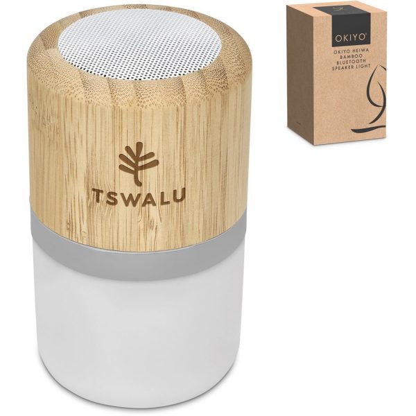 Okiyo Heiwa Bamboo Bluetooth Speaker & Night Light Mobile technology Bluetooth speaker