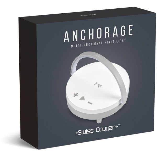 Swiss Cougar Anchorage Bluetooth Speaker, Wireless Charger & Night Light Mobile technology night light