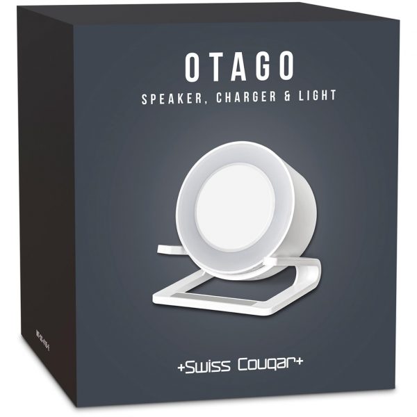 Swiss Cougar Otago Bluetooth Speaker, Wireless Charger, Phone Stand & Night Light Mobile technology light