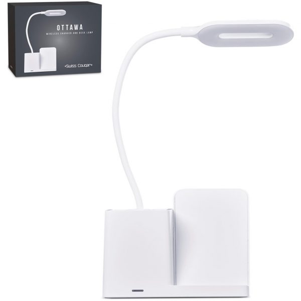 Swiss Cougar Ottawa Wireless Charger and Desk Lamp Stationery