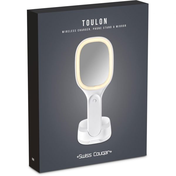 Swiss Cougar Toulon Wireless Charger, Phone Stand & Portable Mirror Corporate gifts phone stand