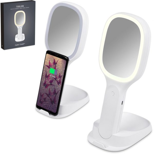 Swiss Cougar Toulon Wireless Charger, Phone Stand & Portable Mirror Corporate gifts phone stand