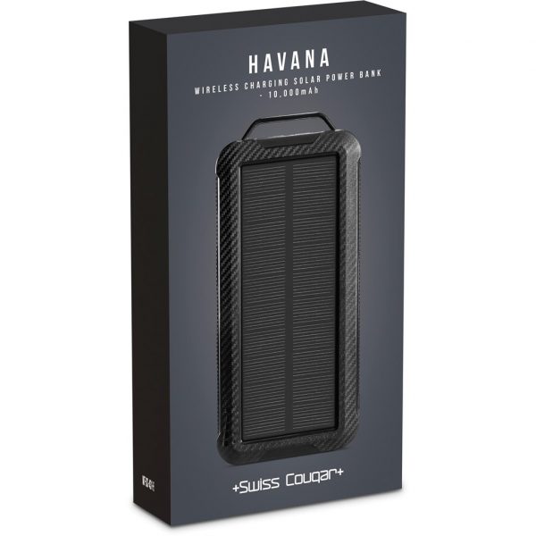 Swiss Cougar Havana Wireless Charging Solar Power Bank – 10 000mAh Mobile technology