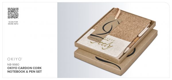 Okiyo Cardon Cork Notebook & Pen Set A5 notebooks