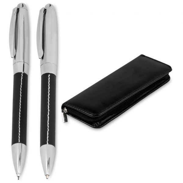 Charisma Ball Pen & Pencil Set – Black Corporate gifts Pen & Pencil Set