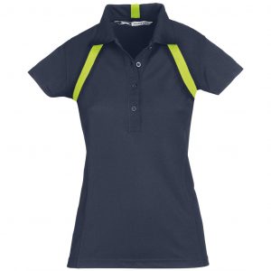 Ladies Jebel Golf Shirt – Navy Lime Marked to clear