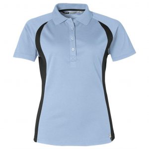 Ladies Apex Golf Shirt – Light Blue Marked to clear