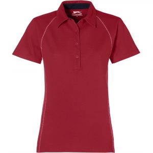 Ladies Victory Golf Shirt – Red Marked to clear