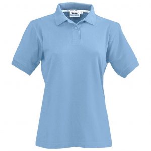 Ladies Crest Golf Shirt – Light Blue Marked to clear Crest Ladies Golf Shirt