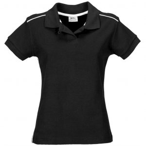 Ladies Backhand Golf Shirt – Black Marked to clear