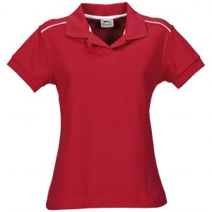 Ladies Backhand Golf Shirt – Red Marked to clear