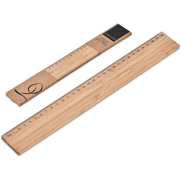 Okiyo Sokutei Bamboo 30cm Ruler Stationery 30cm ruler